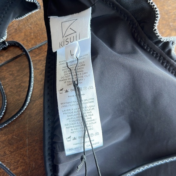 Designer Kisuii UPF 50+ UV protection chlorine resistant bikini top size large - Picture 7 of 12